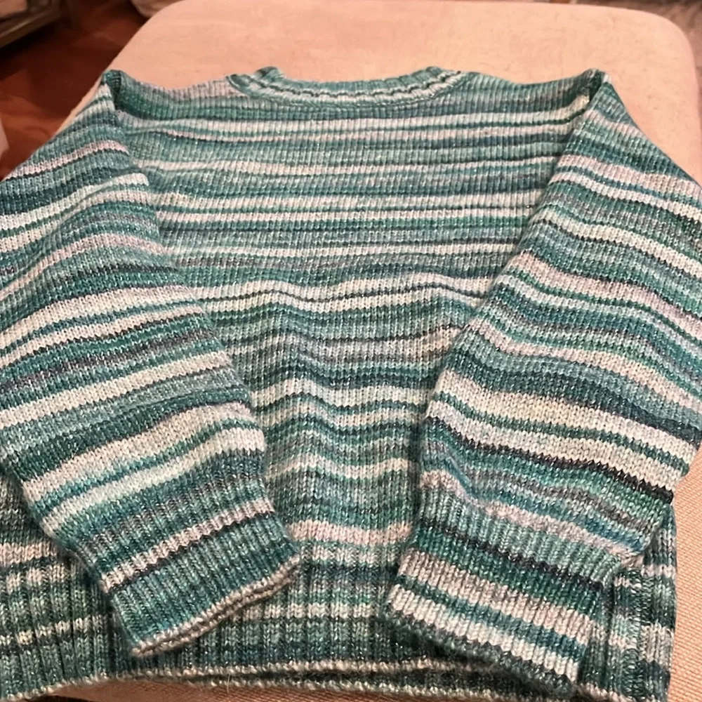 Little Girls Ocean Pine Space-Dyed Mock-Neck Sweater/NWT/6